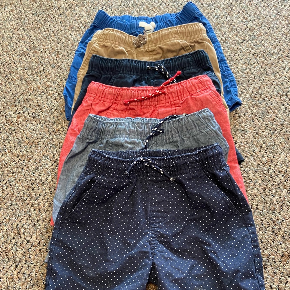 6 pairs of 3t Cat and Jack toddler boy shorts